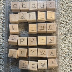 Lowercase Alphabet Wood Stamp Set - Alphabet lower Stampin' Up! - Natural Wood